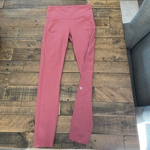 Lululemon Athletica Leggings Fast & Frees Pink
